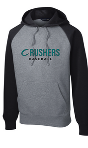 Raglan Colorblock Pullover Hooded Sweatshirt / Black / Coastal Crushers Baseball