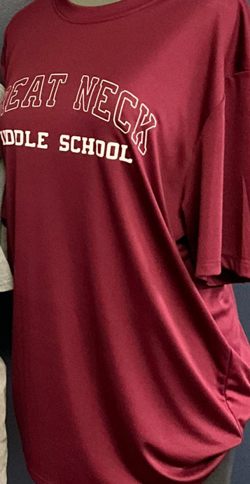 Great Neck Middle School/Performance T-Shirt/Maroon