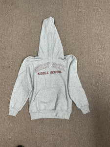 Great Neck Middle School/Grey Hoodie Sweatshirt