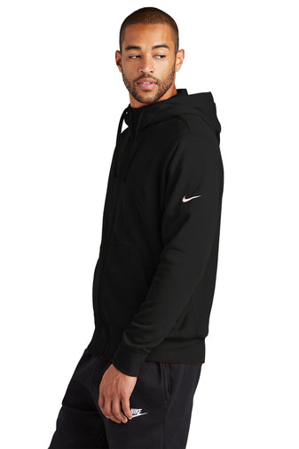 Nike full zip club hoodie black hot sale