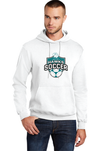 Fleece Hooded Sweatshirt / White / Hickory High School Soccer