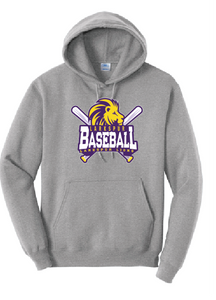 Fleece Pullover Hooded Sweatshirt / Athletic Heather / Larkspur Middle Baseball