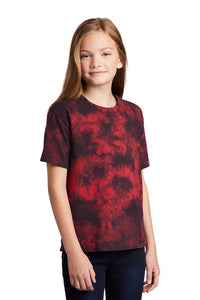 Youth Crystal Tie-Dye Tee / Black & Red / Cheshire Forest Swim Team