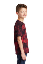 Youth Crystal Tie-Dye Tee / Black & Red / Cheshire Forest Swim Team