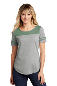 Ladies Tri-Blend Wicking Fan Tee / Forest Green Heather / Renaissance Academy