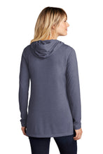 Ladies Tri-Blend Wicking Long Sleeve Hoodie / True Navy Heather / Princess Anne Middle School Staff