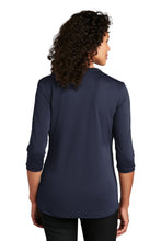 Ladies UV Choice Pique Henley / Navy / Plaza Middle School Staff