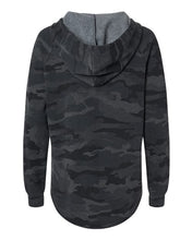 Women’s Lightweight California Wave Wash Hooded Sweatshirt / Black Camo Heather / Essential Church