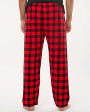 Cotton Tee and Flannel Pants Pajamas (Youth & Adult) / Black / Red & Black Buffalo / North Landing Elementary School