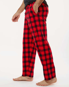 Cotton Tee and Harley Flannel Pants Pajamas  / Black / Red & Black Buffalo / Center Grove