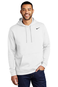 Nike Club Fleece Pullover Hoodie / White / Virginia Beach High School Water Polo League