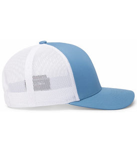 Trucker snapback Cap / Columbia Blue/White / First Colonial High School Golf