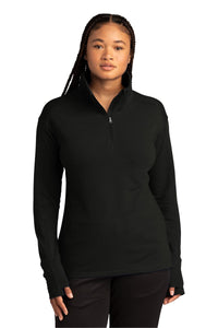 Ladies Flex Fleece 1/4-Zip / Black / Bayside Sixth Grade Campus Staff Store