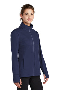 Ladies Hooded Soft Shell Jacket / Navy / Princess Anne Middle School Staff