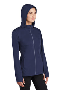 Ladies Hooded Soft Shell Jacket / Navy / Cooke Elementary School Staff