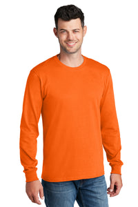 Long Sleeve Core Cotton Tee / Orange / Parkway Elementary School