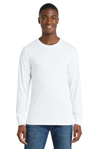 Long Sleeve Core Cotton Tee (Youth & Adult) / White / Ghent United Methodist Preschool