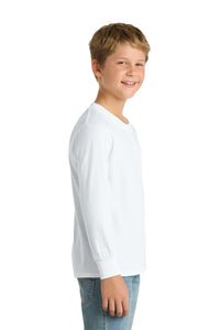 Long Sleeve Core Cotton Tee (Youth & Adult) / White / Ghent United Methodist Preschool