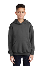 Fleece Pullover Hooded Sweatshirt (Youth & Adult) / Dark Heather Grey / Wahoos Baseball