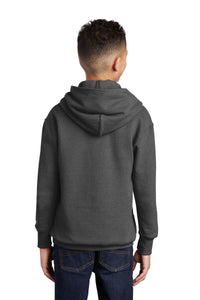 Fleece Pullover Hooded Sweatshirt (Youth & Adult) / Dark Heather Grey / Wahoos Baseball