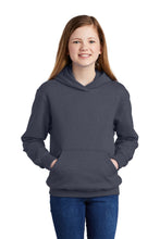 Core Fleece Pullover Hooded Sweatshirt (Youth & Adult) / Heather Navy / New Castle Elementary School