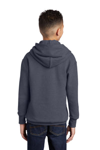 Core Fleece Pullover Hooded Sweatshirt (Youth & Adult) / Heather Navy / New Castle Elementary School