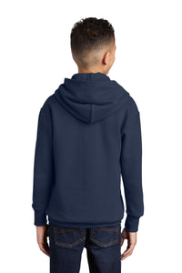 Core Fleece Pullover Hooded Sweatshirt (Youth & Adult) / Heather Navy / Ocean Lakes Elementary School