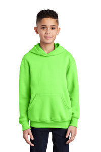 Core Fleece Pullover Hooded Sweatshirt (Youth & Adult) / Neon Green / Three Oaks Elementary School