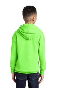 Core Fleece Pullover Hooded Sweatshirt (Youth & Adult) / Neon Green / Three Oaks Elementary School