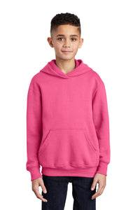 Core Fleece Pullover Hooded Sweatshirt (Youth & Adult) / Pink / New Castle Elementary School