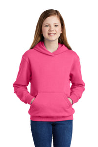 Core Fleece Pullover Hooded Sweatshirt (Youth & Adult) / Pink / New Castle Elementary School