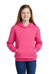 Core Fleece Pullover Hooded Sweatshirt (Youth & Adult) / Pink / Grassfield Elementary School