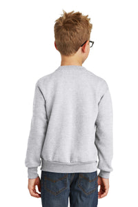 Core Fleece Crewneck Sweatshirt (Youth & Adult) / Ash / Kingston Elementary School