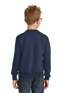 Core Fleece Crewneck Sweatshirt (Youth & Adult) / Navy / Wahoos Baseball