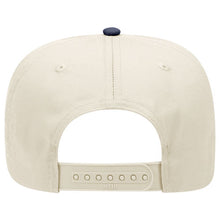 5 Panel Mid Profile Baseball Cap  / Navy & Naural / First Colonial High School