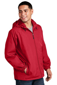 Hooded Raglan Jacket / Red / Cape Henry Collegiate Indoor Track & Field