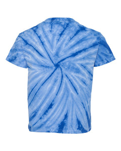 Cyclone Pinwheel Tie-Dyed T-Shirt (Youth & Adult) / Royal / Grassfield Elementary School