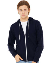 Unisex Sponge Fleece Full-Zip Hoodie / Navy / Plaza Middle School Staff