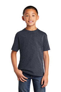 Core Cotton Tee (Youth & Adult) / Heather Navy / New Castle Elementary School