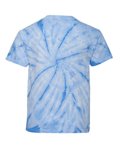 Cyclone Pinwheel Tie-Dyed T-Shirt (Youth & Adult) / Royal / New Castle Elementary School