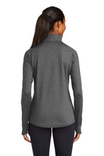 Ladies Stretch 1/2-Zip Pullover / Charcoal Grey Heather / Renaissance Academy