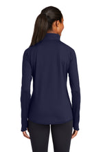 Ladies Stretch 1/2-Zip Pullover / Navy / Wahoos Baseball