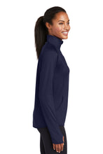 Ladies Stretch 1/2-Zip Pullover / Navy / Cooke Elementary School Staff