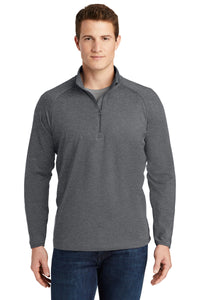 Stretch 1/2-Zip Pullover / Charcoal Grey Heather / Hickory Middle School Soccer