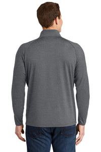 Stretch 1/2-Zip Pullover / Charcoal Grey Heather / Hickory Middle School Soccer