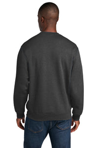 Fleece Crewneck Sweatshirt / Dark Heather Grey / Corporate Landing Middle School Volleyball