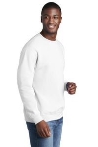 Core Fleece Crewneck Sweatshirt / White / Plaza Middle School Boys Soccer