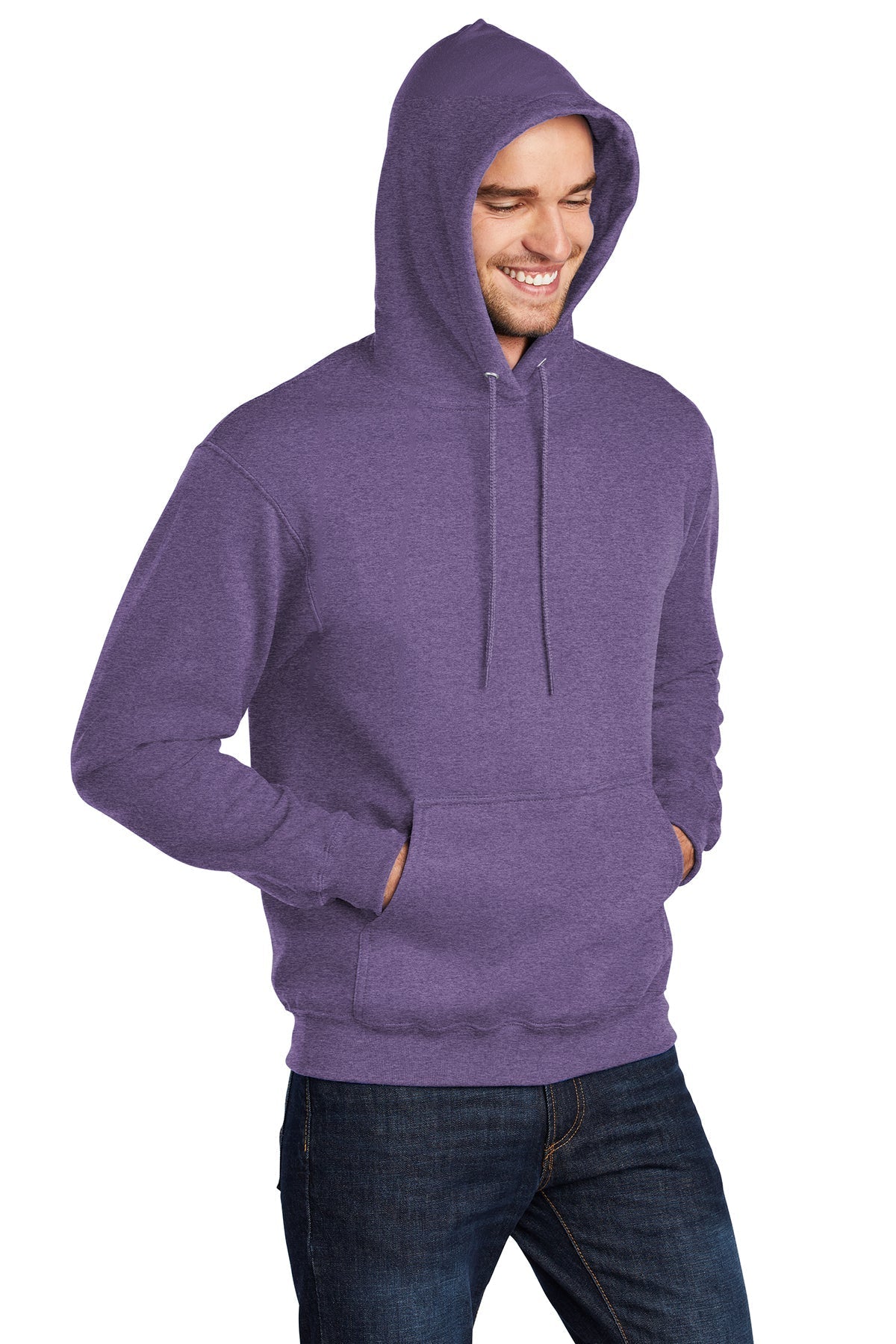Fleece Pullover Hooded Sweatshirt  / Purple / Larkspur Middle School Wrestling