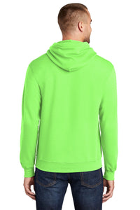 Core Fleece Pullover Hooded Sweatshirt (Youth & Adult) / Neon Green / Kingston Elementary School