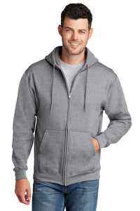 Core Fleece Full-Zip Hooded Sweatshirt(Youth & Adult) / Athletic Heather / New Castle Elementary School